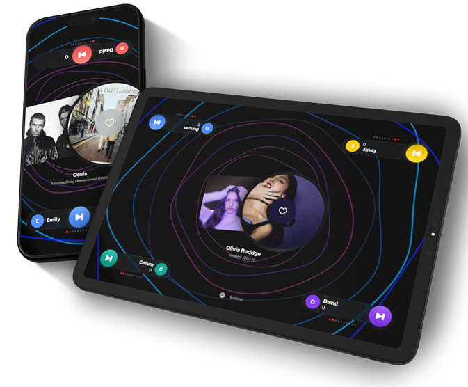 Pop Quiz running on iPad and iPhone